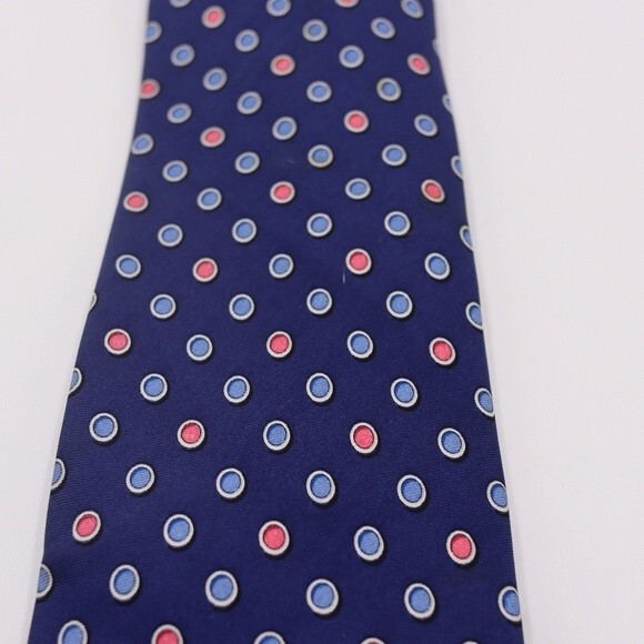 Bird Dog Bay Blue Polka Dot Silk Neck Tie - Picture 7 of 7